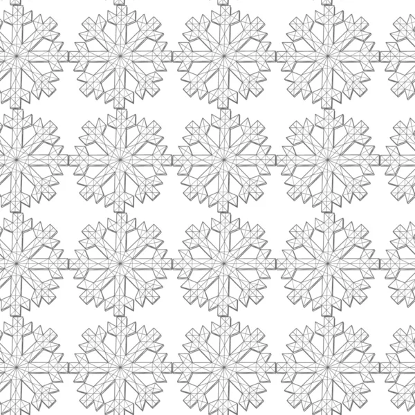 Fundo abstrato flocos de neve de Natal. Floco de neve padrão Vector ilustração . —  Vetores de Stock