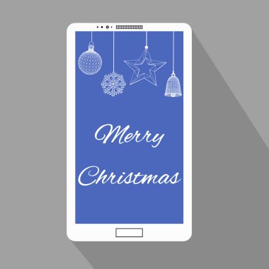 mobile phone with Christmas Design interface. Mobile Phones Background