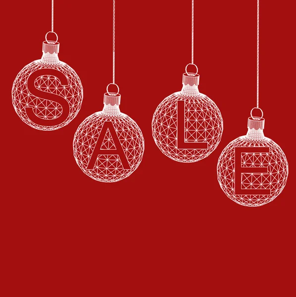 Christmas ball Design Sale. Shopping offers Background. Vector illustration eps 10. — Stock vektor