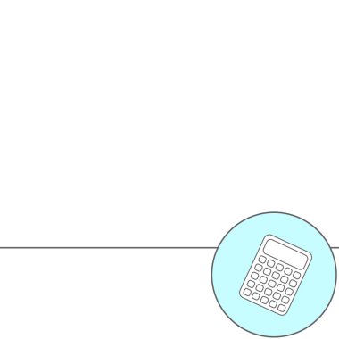 Abstract Creative concept vector background. Line icons flat design elements. Modern vector Illustration pictogram of Calculator