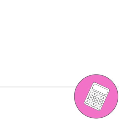 Abstract Creative concept vector background. Line icons flat design elements. Modern vector Illustration pictogram of Calculator