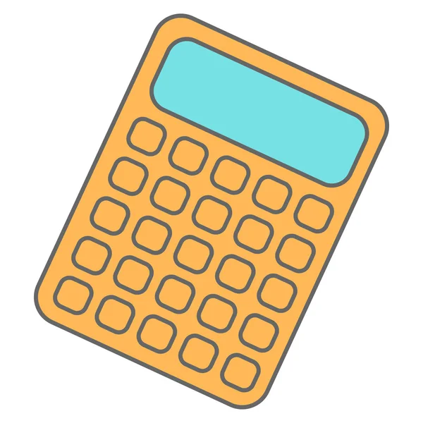 Abstract Creative concept vector background. Line icons flat design elements. Modern vector Illustration pictogram of Calculator — Stockový vektor