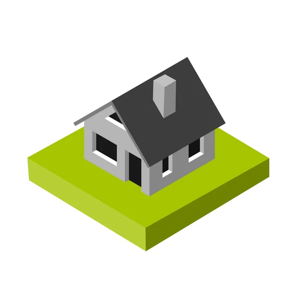 Isometric 3D icon. Pictograms House. Vector illustration eps 10 — Stock Vector