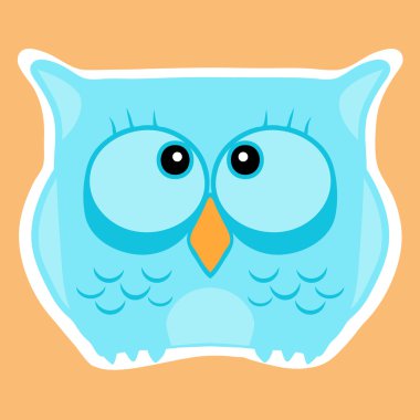 Funny cute animal, owl. Owl vector illustration eps 10