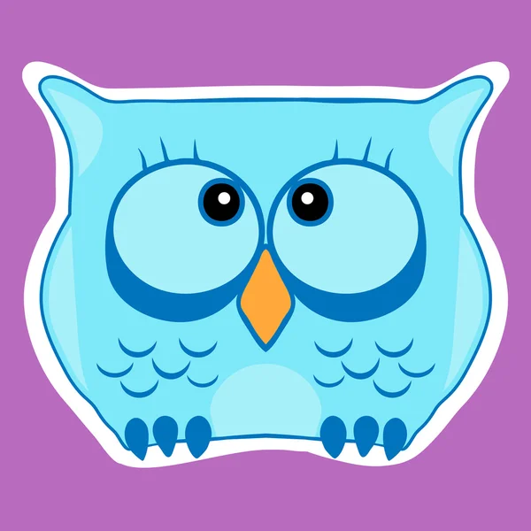 Funny cute animal, owl. Owl vector illustration eps 10 — Stok Vektör