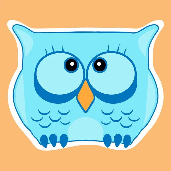 Funny cute animal, owl. Owl vector illustration eps 10 — Stockový vektor