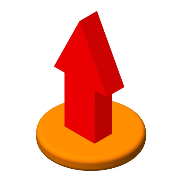 Isometrische Symbole 3D-Pfeil. Piktogramme. isolierte Vektorabbildung — Stockvektor