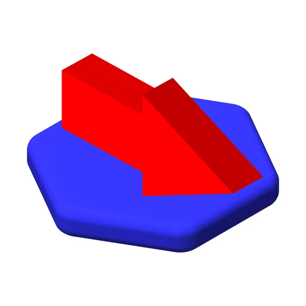 Изометрические иконки 3D стрелки. Пиктограммы стрелы. Изолированная векторная иллюстрация — стоковый вектор