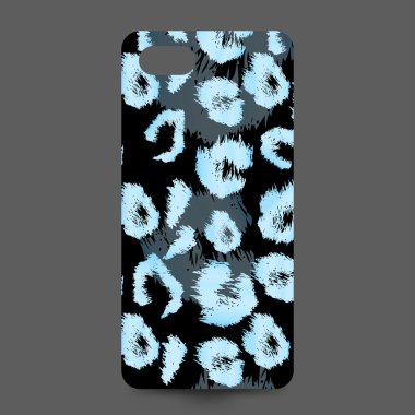 Phone cover collection. Decorative element - Leopard print motifs. Vector illustration eps 10 for your design