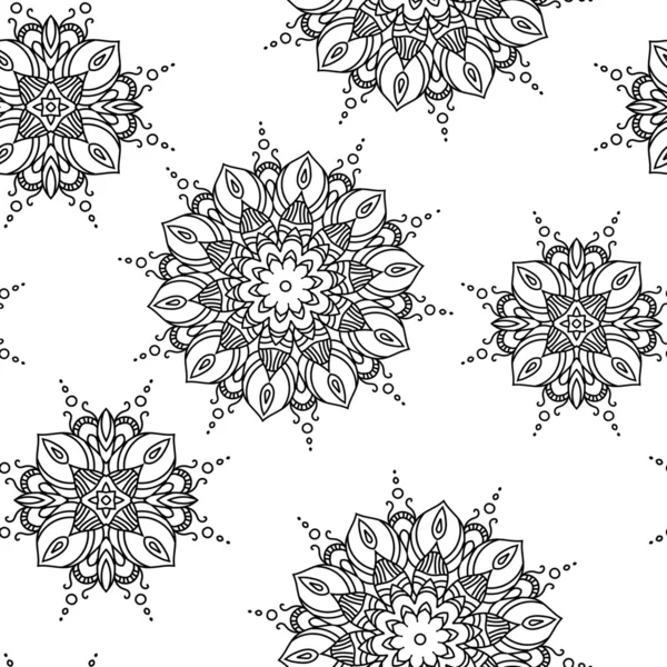 Mandala-Muster. handgezeichnete ethnische dekorative Textur Vektor Illustration Folge 10 für Ihr Design. — Stockvektor