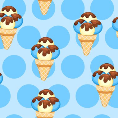 Desen dondurma vektör çizim eps 10. Arka plan doku vanilyalı dondurma tatlı.