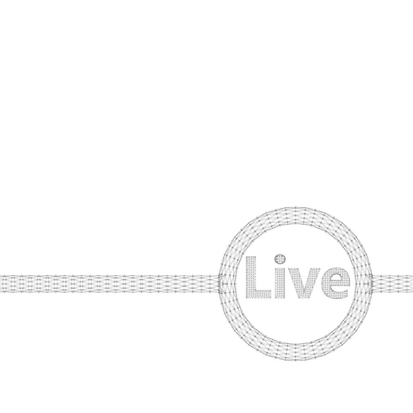 Многоугольный фон сетки. Надпись - Live. Молекулярная решетка. Структурная сетка многоугольников на белом фоне. Многоугольный дизайн фирменный бланк и брошюра . — стоковый вектор
