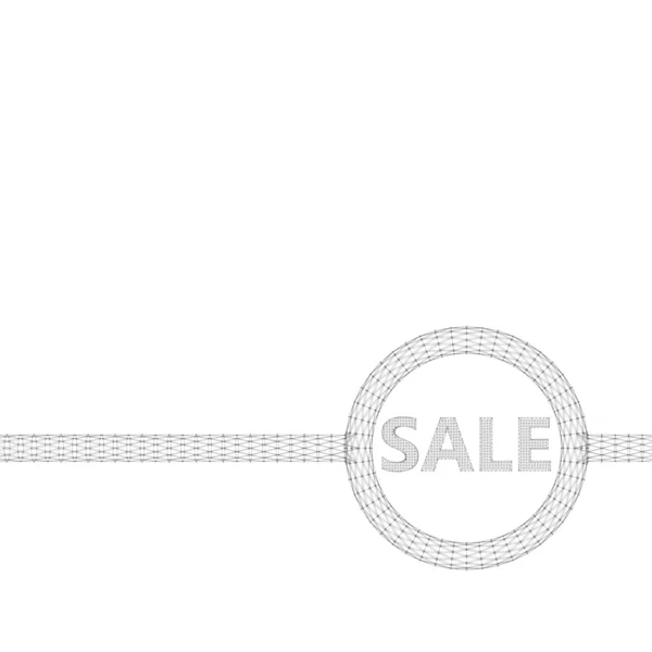 Vector illustration of sale. Molecular lattice. Structural mesh of polygons on a white background. Polygonal design style letterhead and brochure. — Stockový vektor