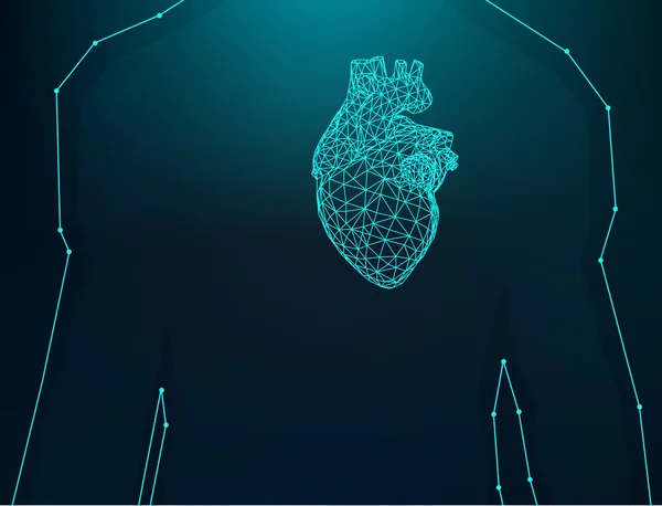 Creatief concept achtergrond van het menselijk hart. Vector illustratie eps 10 voor uw ontwerp. — Stockvector