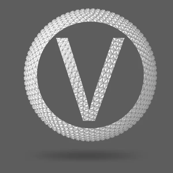 La lettera V. Lettera poligonale. Astratto Concetto creativo sfondo vettoriale. Illustrazione vettoriale Passaggi 10 per il tuo design . — Vettoriale Stock