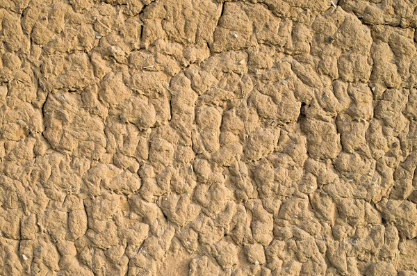 Tapasztott sár Közelkép a régi fal — Stock Fotó