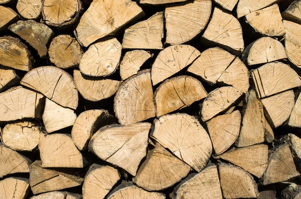 doğranmış kuru odun yığını içinde günlüğe kaydeder. 