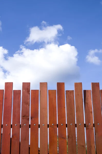New red wooden fence — Stock Photo, Image