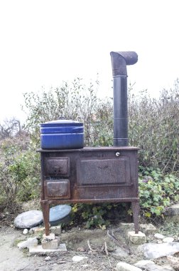 Eski ahşap paslı Ocak 