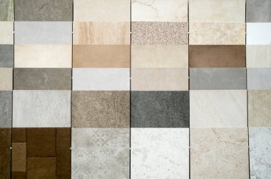 Sho 'da mermer ve granit levha örnekleri.