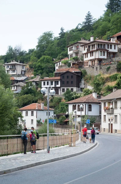 Die Alten Steinhäuser Des Dorfes Shiroka Laka Den Rhodopen Bulgari — Stockfoto