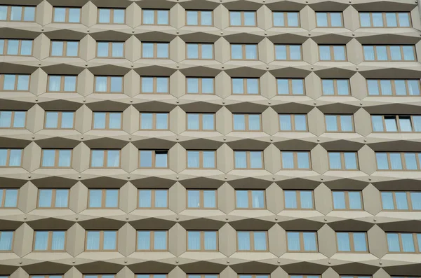 Onderdeel Van Gevel Van Een Hoge Hote — Stockfoto