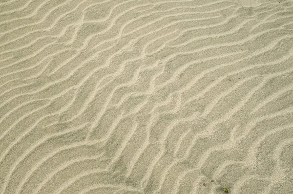 Vacker Vågig Strand Sand Closeu — Stockfoto