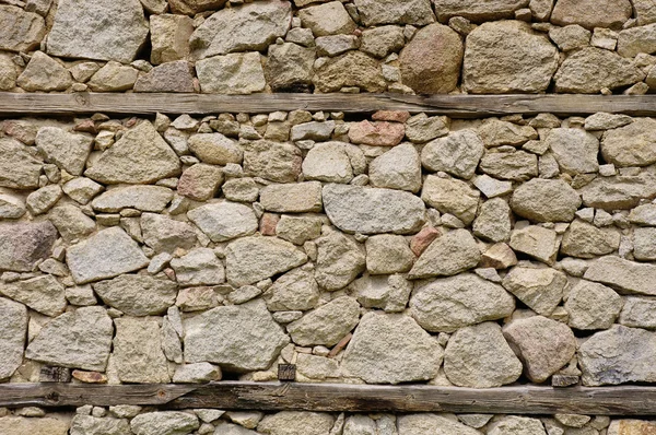 古い石壁、木製の梁と — ストック写真