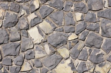 Siyah volkanik kayalar closeup duvarına 