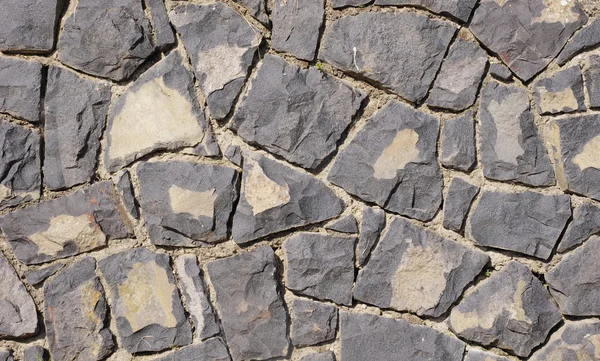 Siyah volkanik kayalar closeup duvarına — Stok fotoğraf