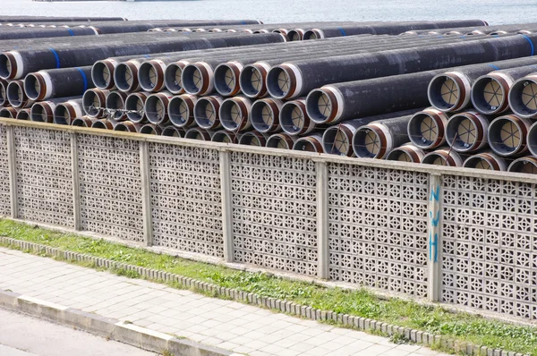 Nuevas tuberías para gasoducto — Foto de Stock