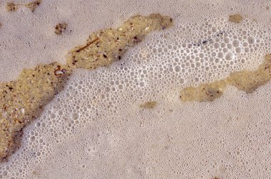 Dalga deniz köpük closeup ile