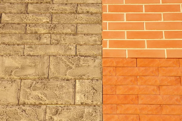 Parede com telhas de cerâmica de amostra — Fotografia de Stock