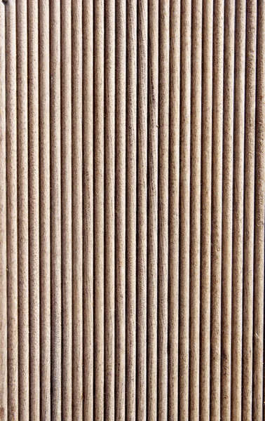 Trä brun grooves panelen närbild — Stockfoto