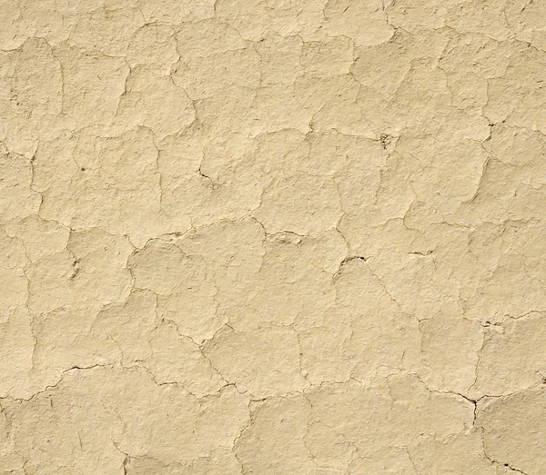 Cracked mud plaster wall closeup — Stock Photo, Image