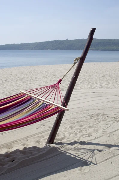 Beach hammock with sea view — Stock Photo, Image