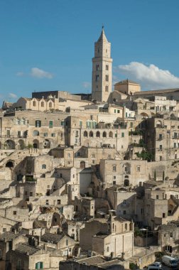 Matera, Basilicata, Güney İtalya, Europ 'un panoramik manzarası