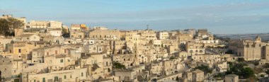 Matera, Basilicata, Güney İtalya, Europ 'un panoramik manzarası