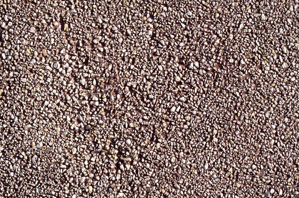 Rode pebble Mozaïek kiezelstenen muur close-up — Stockfoto