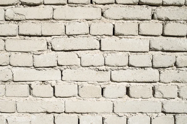 오래 된 백색 벽돌 근접 촬영의 벽 — 스톡 사진