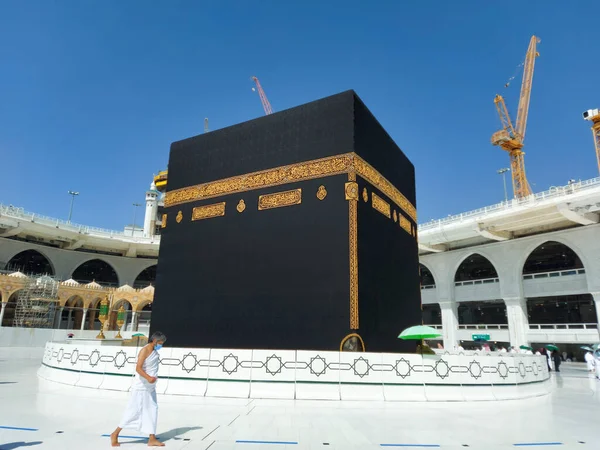 Mecca Saudi Arabia October 2020 Святий Кааба Пілігрими Повертаються Мекку Стокове Фото