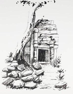 Mezarın eski kalıntıları.