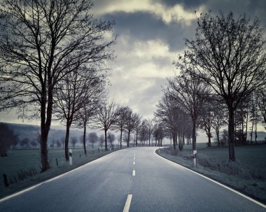 Sonbaharda kır yolu