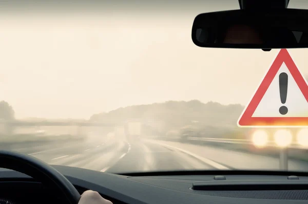 Bad Weather Driving - Caution — Stock Photo, Image
