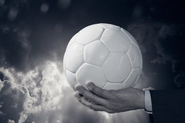 Soccer Ball and Businessman clipart