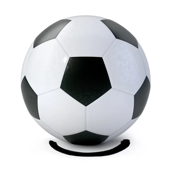 3D-fotboll på vit bakgrund — Stockfoto