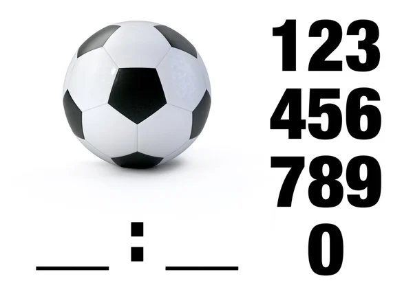 Balón de fútbol con un marcador — Foto de Stock