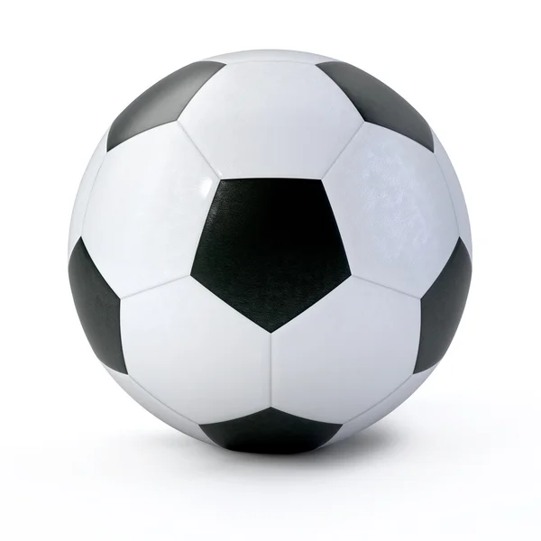 3D-Soccer Ball em fundo branco — Fotografia de Stock