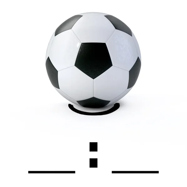 3D-balón de fútbol con tablero de puntuación — Foto de Stock