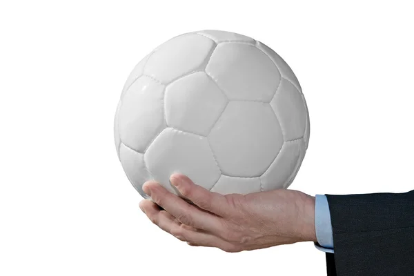 Fútbol Bola y Empresario — Foto de Stock